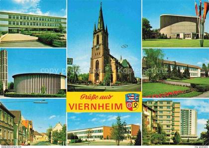 Viernheim Schule Hallen Kirche Park Hochhaeuser