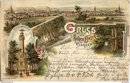 Gruss vom Hohen busch bei Viersen - Litho