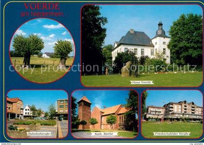 Voerde Niederrhein Bahnhofstrasse Haus Voerde Kirche Friedrichsfelder Strasse La