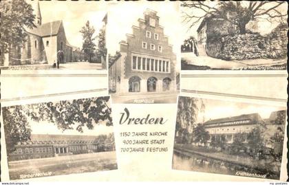 Vreden Stiftskirche Burg Festungsmauer Rathaus Norbertschule Krankenhaus
