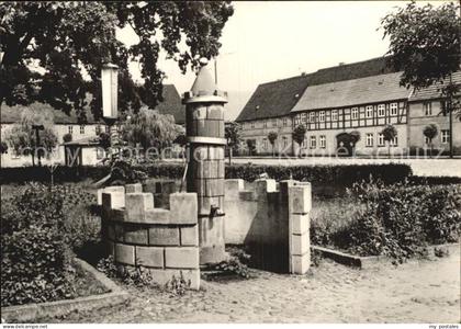 Uebigau Elster Marktplatz Brunnen