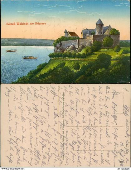Ansichtskarte Waldeck (am Edersee) Schloss Waldeck am Edersee 1910