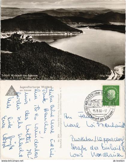 Waldeck (am Edersee) Schloss Waldeck am Edersee Orig. Fliegeraufnahme 1960