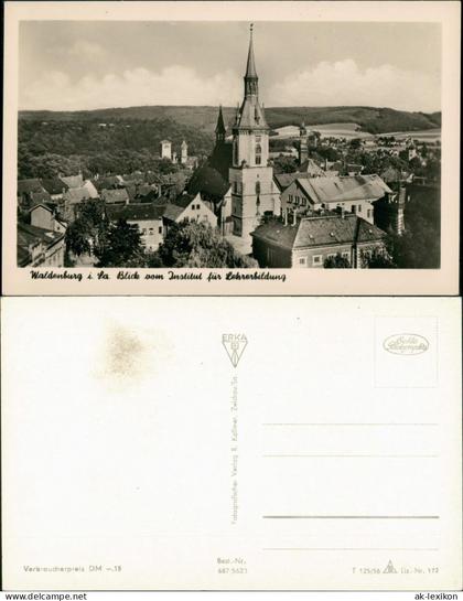 Waldenburg (Sachsen) Panorama Blick vom Institut für Lehrerbildung 1956