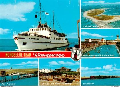 Wangerooge Wangeroog Nordseebad MS Wangerooge Fliegeraufnahme Meerwasser Schwimm