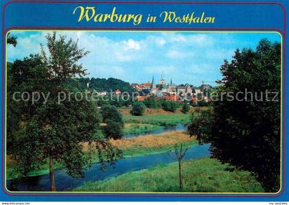 Warburg Westfalen Blick ueber die Diemel