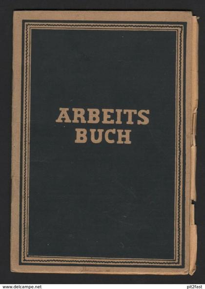 Arbeitsbuch , A. Pauser , Waren Müritz , Rathenaustraße , Dokument Mecklenburg