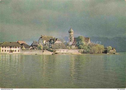 Wasserburg am Bodensee Bayern Bodensee Halbinsel Kirche Zwiebelturm Wasserburg J