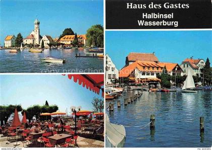 Wasserburg am Bodensee Bayern Halbinsel-Wasserburg Bodensee Restaurant-Haus-des-