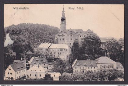 Germany postcard Weesenstein Royal Castle Saxony 1914 Meissen area