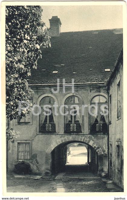 Innerer Schlosshof von Weesenstein - castle - old postcard - Germany - unused