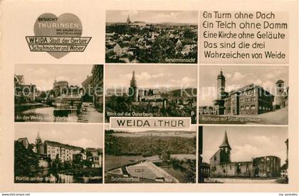 Weida Thueringen Osterburg Sommerbad Ruine Wiedenkirche Rathaus Gedicht