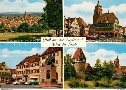 Weil der Stadt Rathaus Marktplatz Kepler Denkmal Stadtturm