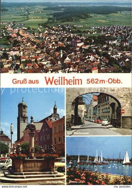 Weilheim Oberbayern Stadtmauer Marienplatz Ammersee
