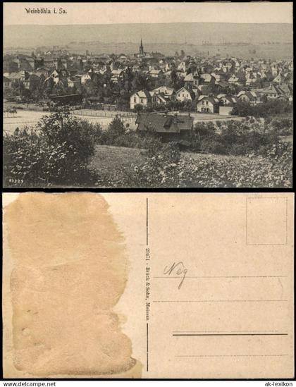Ansichtskarte Weinböhla Partie an der Stadt 1917