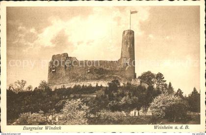 Weinheim Bergstrasse Burgruine Windeck