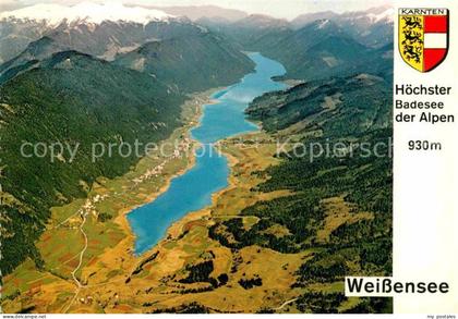 Weissensee Kaernten Fliegeraufnahme