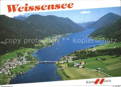 Weissensee Kaernten Fliegeraufnahme