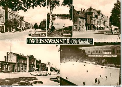 Weisswasser  Oberlausitz Bautzener Strasse Jahnteich Muskauer Strasse Bahnhof Ku