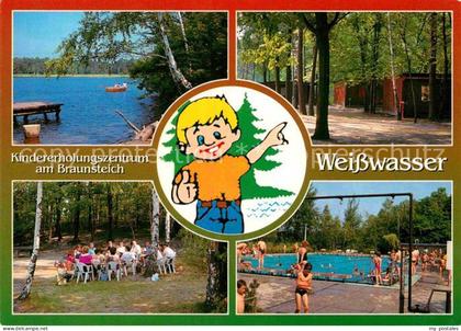 Weisswasser Oberlausitz Kindererholungszentrum am Braunsteich Bungalows Freibad