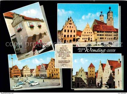 Wemding Altstadt Marktplatz Giebelhaeuser Kirche