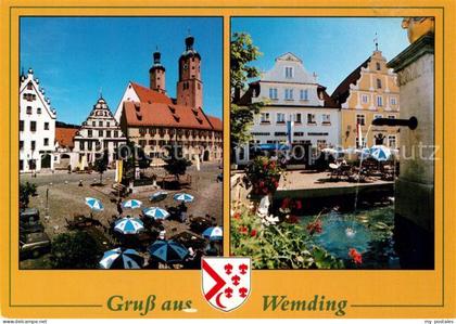 Wemding Kirche Marktplatz Brunnen