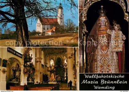 Wemding Wallfahrtskirche Maria Bruennlein Inneres Marienfigur