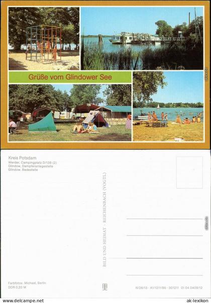 Werder (Havel) Werder - Campingplatz D/139, Glindow - Dampferanlegestelle 1986
