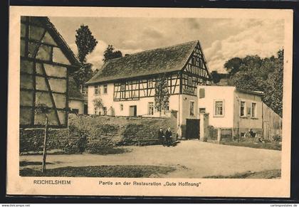 AK Reichelsheim / Wetterau, Partie an der Restauration Gute Hoffnung