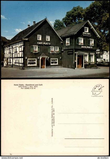Ansichtskarte Wiehl HOTEL PLATTE Konditorei und Café 1975