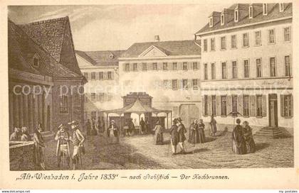 Wiesbaden Alt Wiesbaden 1835 Kochbrunnen nach Stahlstich