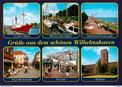Wilhelmshaven  CITY Gr Hafen Ruestersieler Hafen Suedstrand Promenade FGZ Markt
