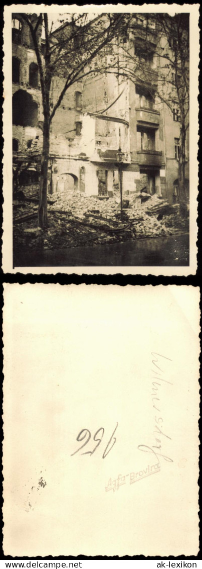 Foto Wilmersdorf-Berlin zerstörte Häuser Straßenansicht 1945 Foto