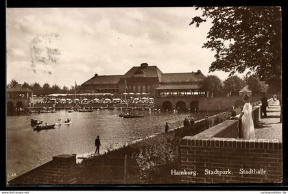 AK Hamburg-Winterhude, Stadtpark u. Stadthalle