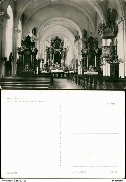 Worbis-Leinefelde-Worbis Inneres der Wallfahrtskirche St. Antonius 1975