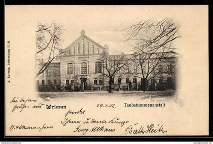 AK Wriezen, Ansicht der Taubstummenanstalt