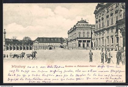 AK Würzburg, Residenz m. Präsidenten-Palais
