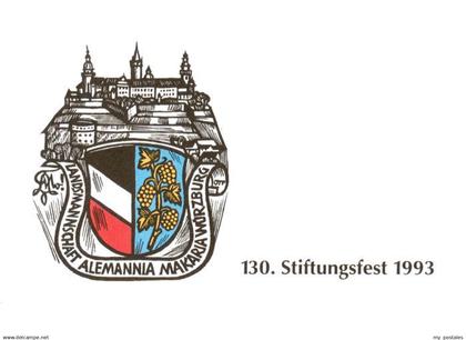 Wuerzburg Bayern Landsmannschaft Alemannia Makaria Wuerzburg Stiftungsfest 1993