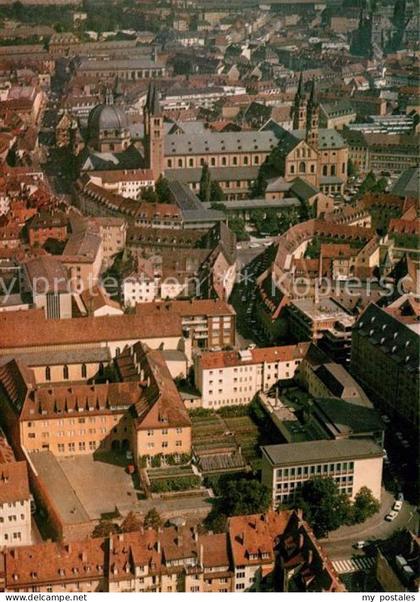 Wuerzburg Fliegeraufnahme Franziskanerkloster Seminar St. Valentin