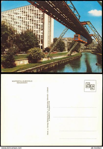 Ansichtskarte Wuppertal Schwebebahn WUPPERTAL-ELBERFELD 1970