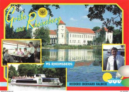 Rheinsberg Brandenburg Schloss-Rheinsberg MS-Rheinsberg Fahrgastschiff See Reede