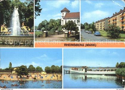 Rheinsberg Springbrunnen Schloss Joliet Curie Str Freibad Grienericksee Anlegest