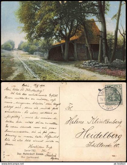 Ansichtskarte Zeven Partie im Malerdorf 1910  LK Rotenburg Wümme