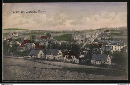 AK Zschorlau /Erzgebirge, Ortsansicht aus der Vogelschau