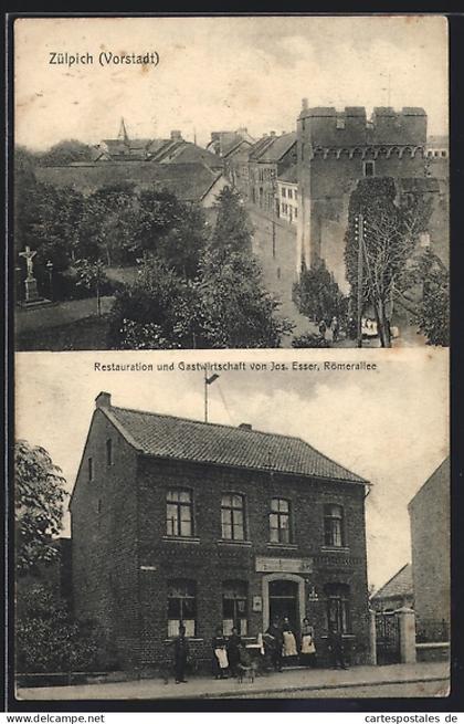 AK Zülpich, Gasthaus von Jos. Esser in der Römerallee