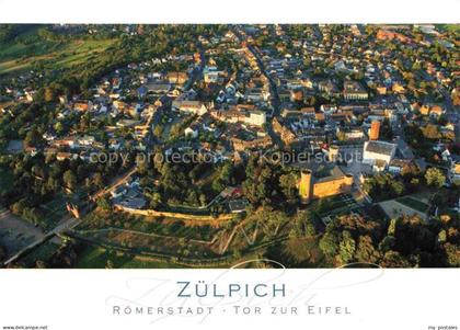 Zuelpich Euskirchen NRW Roemerstadt Eifel Luftaufnahme Stadtmauer Burg Altstadt