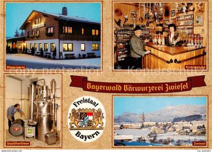 Zwiesel  Niederbayern Bayerwald Baerwurzerei Zwiesel Probierstube Destillierblas