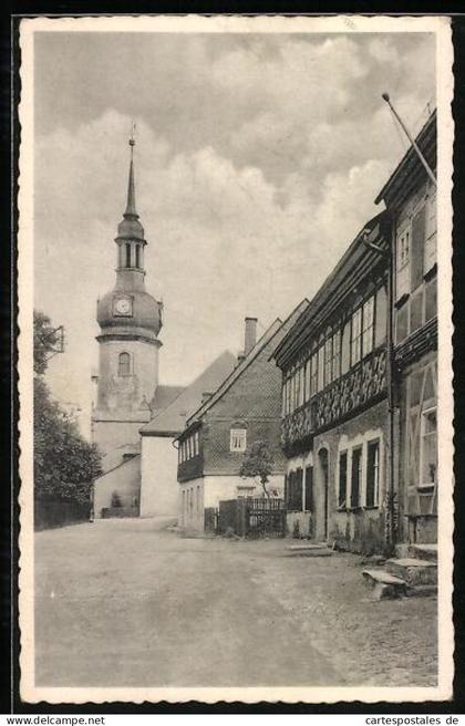 AK Zwönitz, Blick in die Kirchgasse