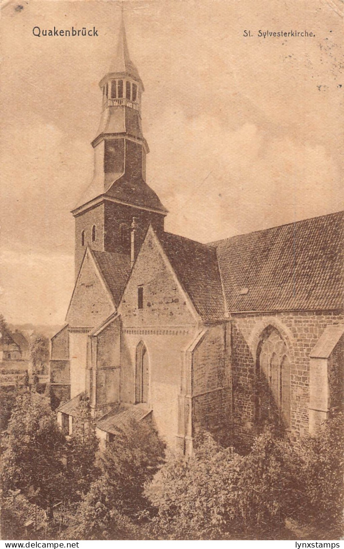 Germany 1926 Quakenbrueck St Sylvesterkirche Church vintage postcard