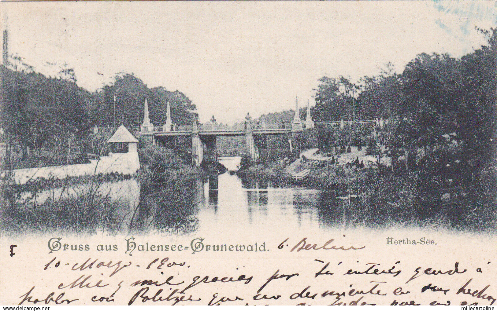 GERMANY - Berlin - Gruss aus Halensee-Grunewald 1900